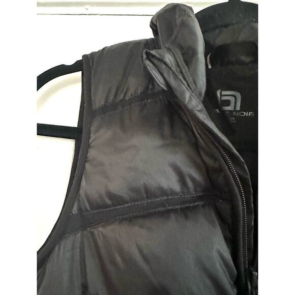 BLANC NOIR Black Puffer Vest Mesh Insets - Sz Small - Picture 2 of 5
